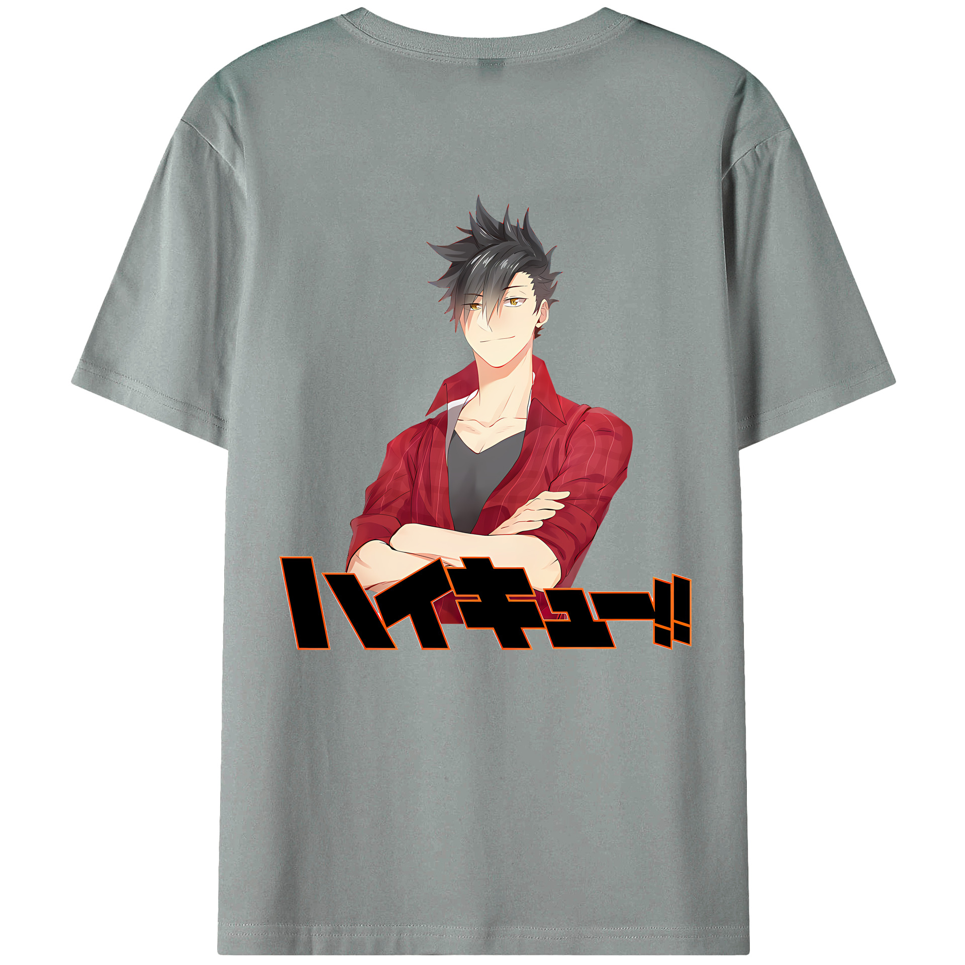 （画像用） ハイキュー!! Haikyu!! 綿100％ メンズ半袖Tシャツ（バックプリント） 通気性